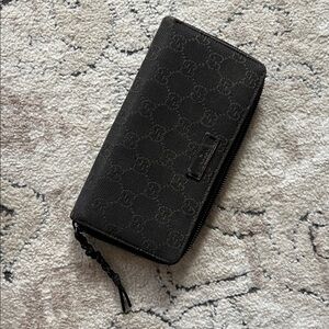 Gucci black canvas wallet